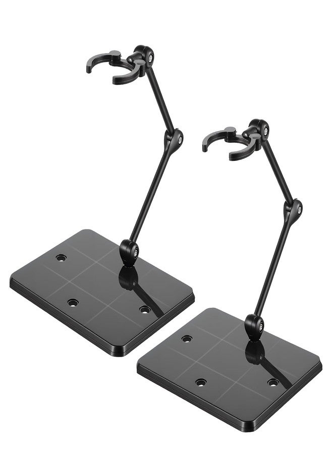 Exclaith 2 Pack Action Figure Stand Assembly Doll Model Support Stand Action Figure Display Holder Base for 3.75" and 6" Figures or Effects Clear 1/144 HG/RG Model - Image 1
